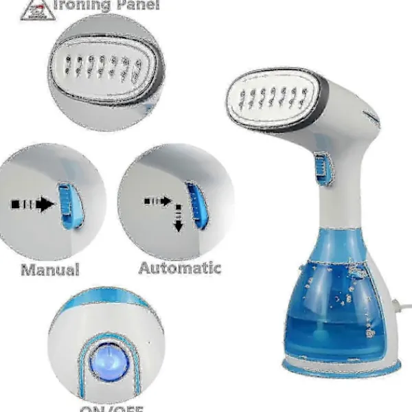 Outlet 2023 - Klädångare, Portabel Vertikal Ångstrykjärn 1500w 280ml Snabb Uppvärmning Handhållen Klädånga