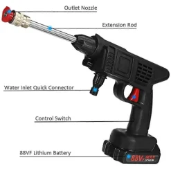 Best 60 Bar 1500W Sladdlös Högtryck Biltvätt Uppladdningsbar Elektrisk Vatten Skummaskin för Batteri