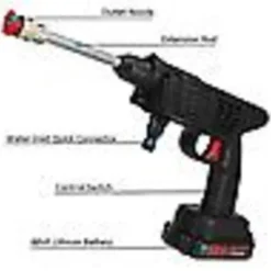 Outlet 60 bar 1500w sladdlös högtryckstvätt uppladdningsbar elektrisk vatten skummaskin för batteri