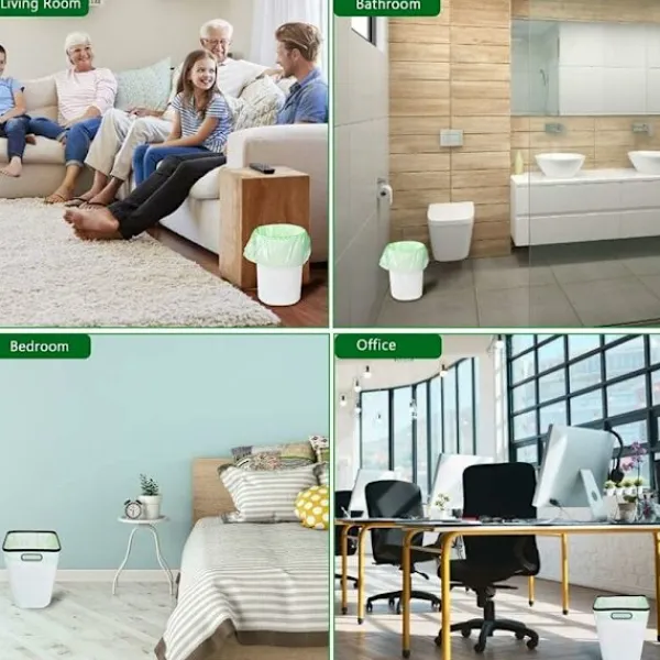 Hot 100 Biologiskt Nedbrytbara Sopåsar, 20 Liter Tjocka Biologiskt Nedbrytbara Komposterbara Sopåsar för Mat, Hushåll, Kök, Kontor, Hem, Husdjursträdgårdsavfall | Fyndiq