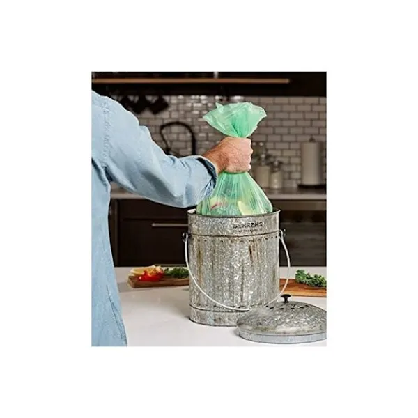 Hot 100 Biologiskt Nedbrytbara Sopåsar, 20 Liter Tjocka Biologiskt Nedbrytbara Komposterbara Sopåsar för Mat, Hushåll, Kök, Kontor, Hem, Husdjursträdgårdsavfall | Fyndiq