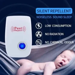8 bitar Pest Reject Ultraljud Mus Kackerlacka Repeller Enhet