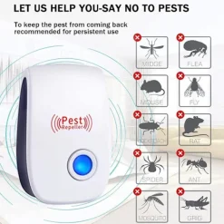 8 bitar Pest Reject Ultraljud Mus Kackerlacka Repeller Enhet