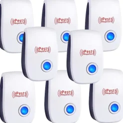 8 bitar Pest Reject Ultraljud Mus Kackerlacka Repeller Enhet