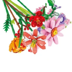 Hot 2025 Blombukett Byggklossar Jul Adventskalender 2024, Jul 24 Dagar prästkrage Överraskningslåda