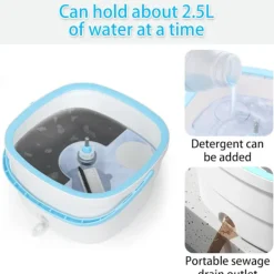 Clearance 130 cm moppset med hink, 2-i-1 filtreringssystem för att separera smuts från färskvatten, rengöringshink, mopp med vridfunktion, levereras med 2 mi