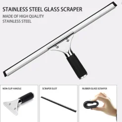 40 cm professionell fönsterskrapa, fönsterputsare, hushållsrengöringsskrapa, rengöringsskrapa för hushållsarbete, med flexibel R-FS-