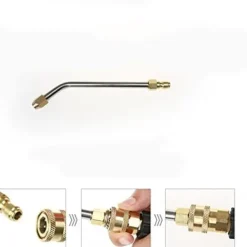 Clearance 16 cm vattenutlopp 1,0 mm högtryckstvätt tillbehör sprutmunstycke, vinklat, böjt, slang, böjt för enkel rengöring undersida, snabbkoppling