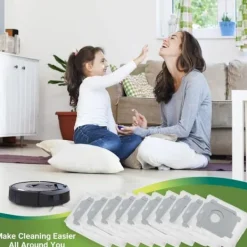 Hot 10 Dammsugarpåsar för iRobot Roomba i7, i7+, S9, S9+, i3, i3+, i4, i4+, i6, i6+, i8, i8+, J7, J7+, E5, E6, E7 - Kompatibel med iRobot Clean Base