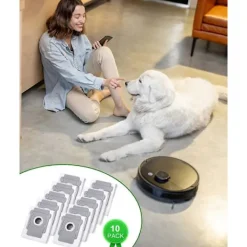 Online 10 Dammsugarpåsar för iRobot Roomba i7 i7+ i3 i3+ i4 i4+ i6 i6+ j7 j7+ i8 i8+S9 S9+ E5 E6 E7 Clean Base, Ersättningsdammpåse för tillbehör