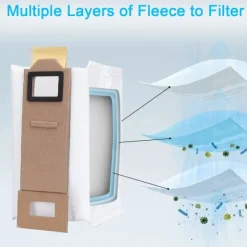New 12 dammsugarpåsar för Roborock S7 S7 Plus S7 Max T7s T7s Plus, Ersättning