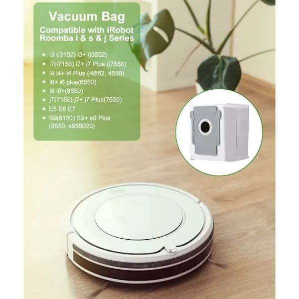 Hot 10 dammsugarpåsar till iRobot Roomba i7 i7+ i3 i3+ i4 i4+ i6 i6+ j7 j7+ i8 i8+S9 S9+ E5 E6 E7 Clean Base, ersättningsdammsugarpåse tillbehör till iRo | Fyndiq