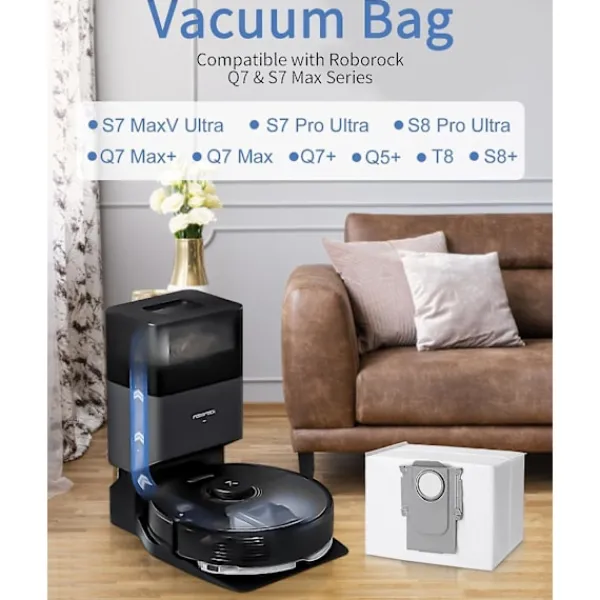 Discount 10 dammsugarpåsar tillbehör för Xiaomi Roborock S8+/s8 Pro Ultra S7 Maxv Ultra/s7 Pro Ultra/q7+/q7 Max+/q5+/t8
