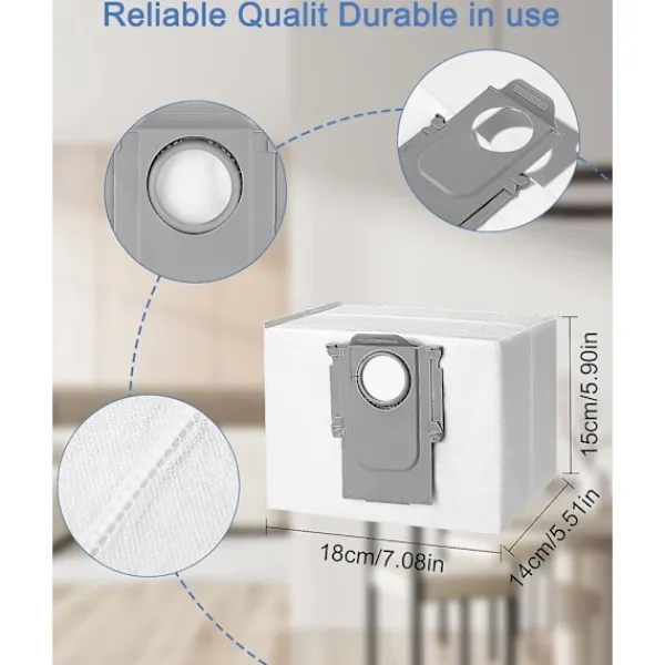 Discount 10 dammsugarpåsar tillbehör för Xiaomi Roborock S8+/s8 Pro Ultra S7 Maxv Ultra/s7 Pro Ultra/q7+/q7 Max+/q5+/t8