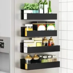 Hot 2 delar Magnetisk Förvaring Hylla Hushåll Multifunktionell Förvaring