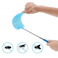 Sale 3 delar stor utdragbar flugsmällare, manuell swat skadedjursbekämpning med starkt flexibelt tåligt teleskophandtag