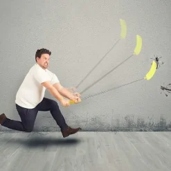 Sale 3 delar stor utdragbar flugsmällare, manuell swat skadedjursbekämpning med starkt flexibelt tåligt teleskophandtag