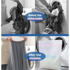 2 delar tvättnät 90cm x 90cm Stor storlek Tvättsäck Tvätt