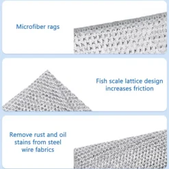 Hot 20 Dubbla Lager Ståltrådsdukar - Silvertrådsdisktrasor - Hushållsköksrengöring - 30*30cm - Dekontaminering och Hållbar - Miljövänlig F...