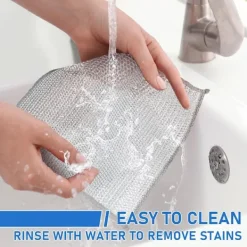 Hot 20 Dubbla Lager Ståltrådsdukar - Silvertrådsdisktrasor - Hushållsköksrengöring - 30*30cm - Dekontaminering och Hållbar - Miljövänlig F...