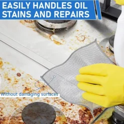 Hot 20 Dubbla Lager Ståltrådsdukar - Silvertrådsdisktrasor - Hushållsköksrengöring - 30*30cm - Dekontaminering och Hållbar - Miljövänlig F...