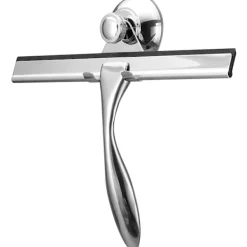 Online 10” Duschrakel — Rakel för duschglasdörr, för glasdörrar, badrum, fönster och bilglas, duschrakel i rostfritt stål för duschdörrar med sugkoppskrok