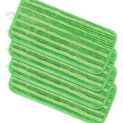 Sale 4 ersättningsdynor, mikrofiberspray för jetmopp, ersättningsduk 45x13 cm (grön)