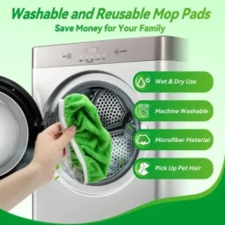 Clearance 8 ersättningsdynor Swiffer mopp återanvändbara Swiffer sopmopp ersättningsdynor, Swiffer golvmoppduk, återanvändbart lock