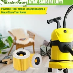 Hot 1 filterpatron för Kärcher WD3 Premium, WD2, WD3, WD3P, MV2, MV3 - WD3 filter - Ersättningsfilter för Kärcher dammsugare 6.414-552.0/641452