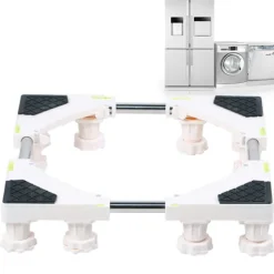 Outlet 12 Fots Tvättmaskin Bas Stativ Hållare Rack starkt lager för automatisk tvättmaskin