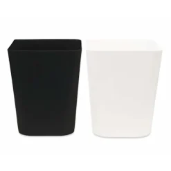 New 1,6 gallon papperskorg, 2-pack liten soptunna för badrum köksbänk under diskbänk, vit och svart