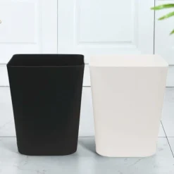 New 1,6 gallon papperskorg, 2-pack liten soptunna för badrum köksbänk under diskbänk, vit och svart