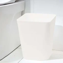 New 1,6 gallon papperskorg, 2-pack liten soptunna för badrum köksbänk under diskbänk, vit och svart