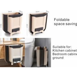 Online 2,4 Gallons Hängande Köksavfallskorg, 10L Plast