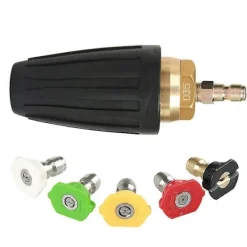 Discount GIFT OF G 1.8 GPM 3000 PSI 035 Roterande Turbo Munstycke för Högtryckstvätt, 6.35mm Snabbkoppling Roterande Turbo Munstycke, Högtryckstvätt Tillbehörskit
