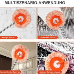 Best 360 Graders Roterande Moppset, Justerbara Mikrofiberdammoppar, Premium Rengöringsverktyg