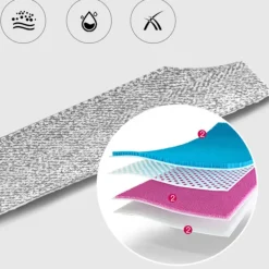 Outlet 2 i 1 Dammsugare Högeffektiv Kraftfull Manuell Dammsugare Handdriven Sopmaskin Mopp Rengöringsmaskin Blå med Tyg