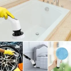 Sale 7 I 1 El rengöring borste fönster vägg rengöring elektrisk turbo skurborste