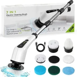 Sale 7 I 1 El rengöring borste fönster vägg rengöring elektrisk turbo skurborste