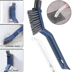 Outlet 3 i 1 fönstergap rengöringsborste multifunktionell hård borste rengöringsborste för kök badrum väggkant hörn kakel smala fogar sprickor borste