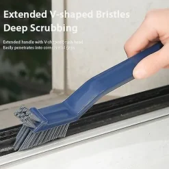 Outlet 3 i 1 fönstergap rengöringsborste multifunktionell hård borste rengöringsborste för kök badrum väggkant hörn kakel smala fogar sprickor borste