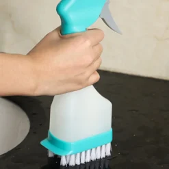 Best LBSS 4 i 1 fönsterputssats med dubbelsidig svampskur/skrapa/spray/borste för badrumsglas Color Box