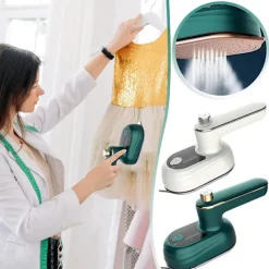 Online 2 i 1 Mikroångstrykjärn Mini Strykbräda Bärbar Resekläder
