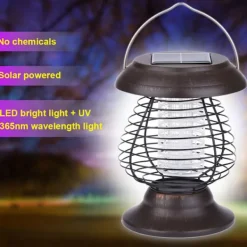 Sale 2 i 1 Solcellsmyggdödare Lampa Bug Fly Trap Trap Camping Lykta Bärbar USB Anti Mygg Moth Fly UV-ljus