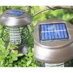 Sale 2 i 1 Solcellsmyggdödare Lampa Bug Fly Trap Trap Camping Lykta Bärbar USB Anti Mygg Moth Fly UV-ljus