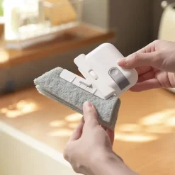 Outlet 2 i 1 Spårrengöringsverktyg, Skjutdörr Spårrengöringsborste, Fönsterram Spårrengörare (Grå)