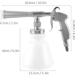 Clearance 6,2?9,5 KG Högtryckstvätt Pistol Spruta Ergonomiskt Rengöringsverktyg för Bilar Bilinteriör Silver