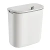 New 9 Liters Hängande Soptunna med Lock, Kökslucka Under Bänken Plast Sopbehållare Kompostbehållare Väggmonterad Skjutöppning, Under Köksbänken