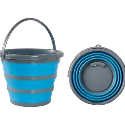 Discount 10 liters hopfällbar mångsidig portabel rengörings-, fiske-, camping-silikonhink, platsbesparande design för hem och utomhus - Plattas till 5 cm