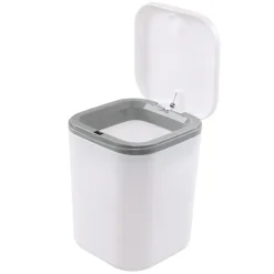 Outlet 2 liters miniskrivbordspapperskorg, små skrivbordspapperskorgar i plast, vit